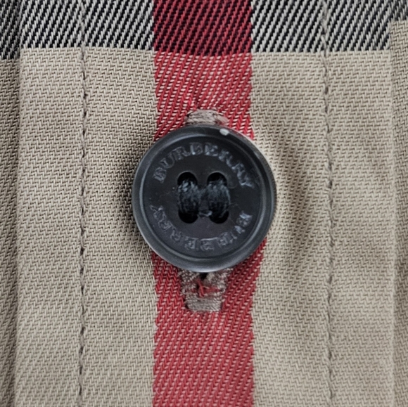 Burberry Brit Nova Check Button Down Shirt Size M/L Classic Plaid Stretch Cotton - Picture 7 of 8